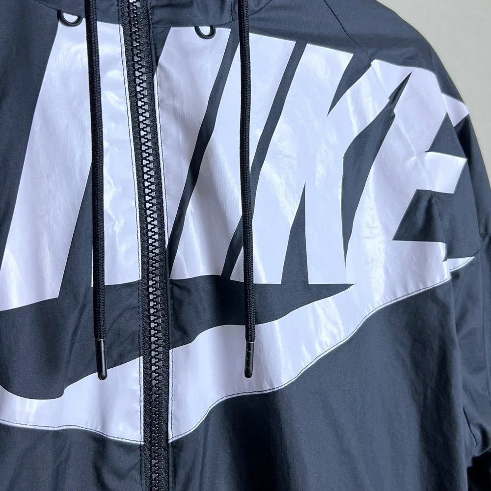 Nike Windrunner Full Zip Jacket Black Broken‎ Zipper Men M